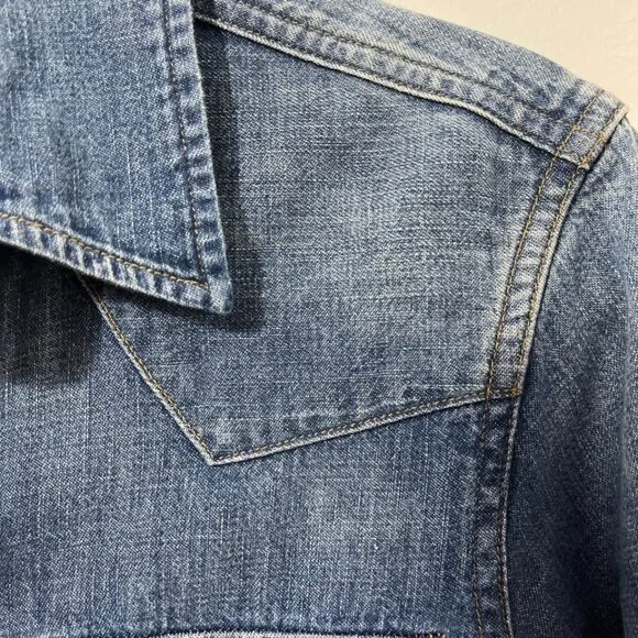 Polo Ralph Lauren Western Denim Knee Length Shirt Dress [size M] - Picture 4 of 12